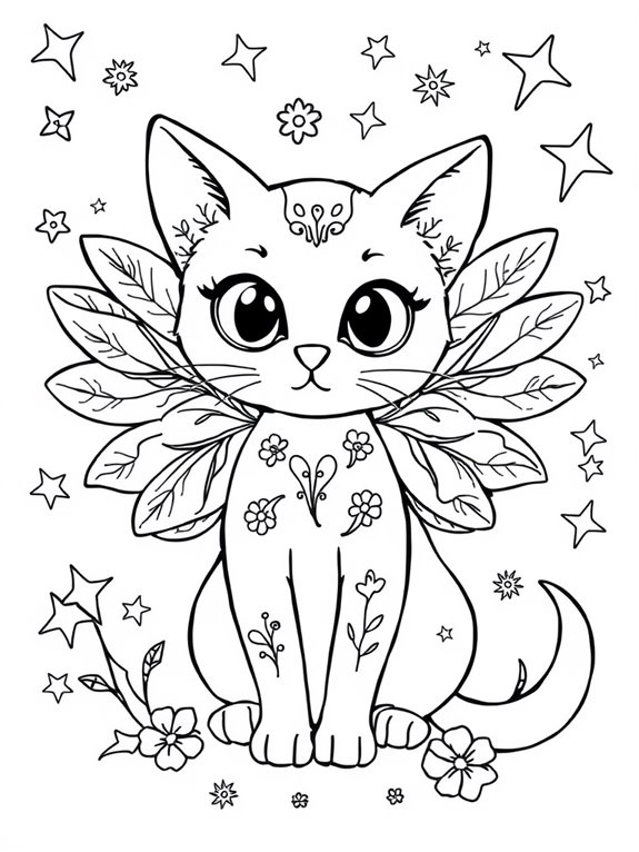 magical fairy cat artwork