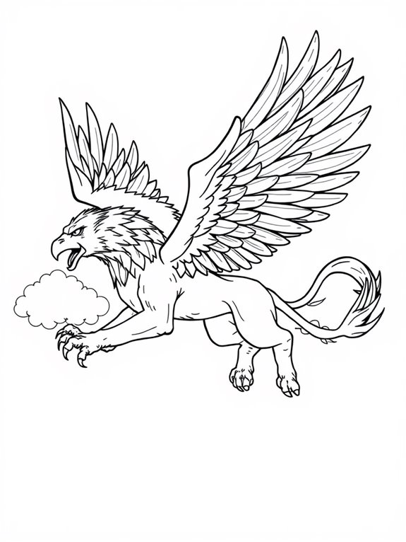 majestic flying griffin art