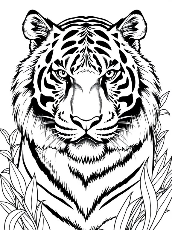 majestic tiger coloring page