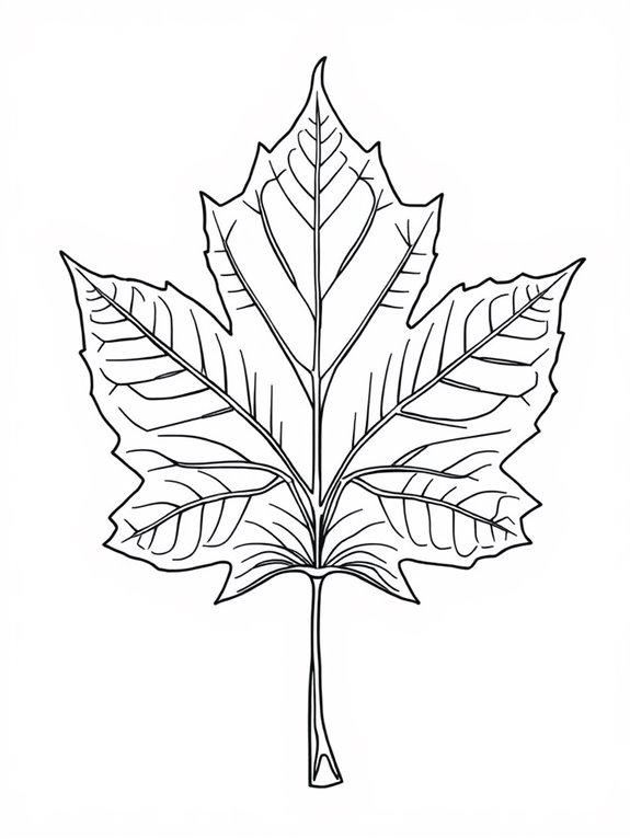 maple leaf coloring activity