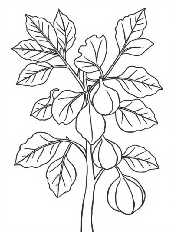 minimalist fig tree leaves