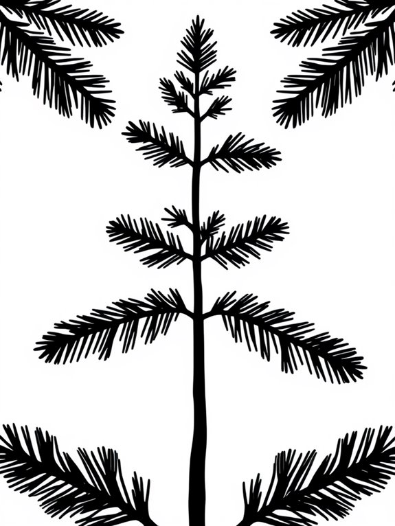 minimalist pine tree design