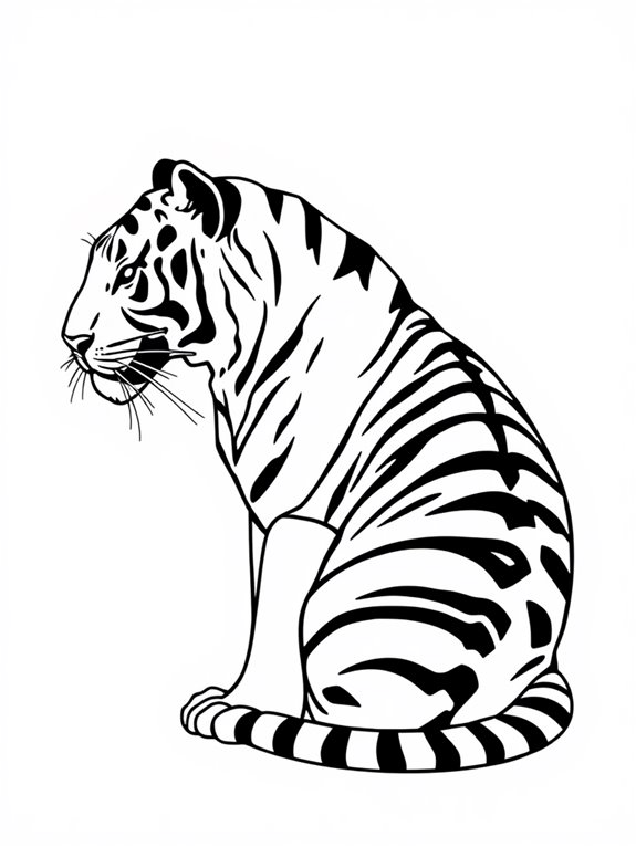 minimalist tiger silhouette design