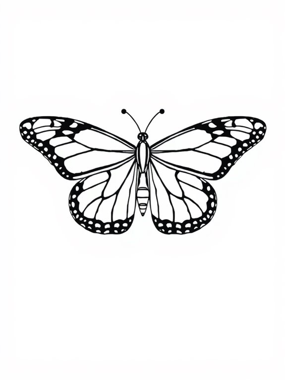 monarch butterfly coloring page