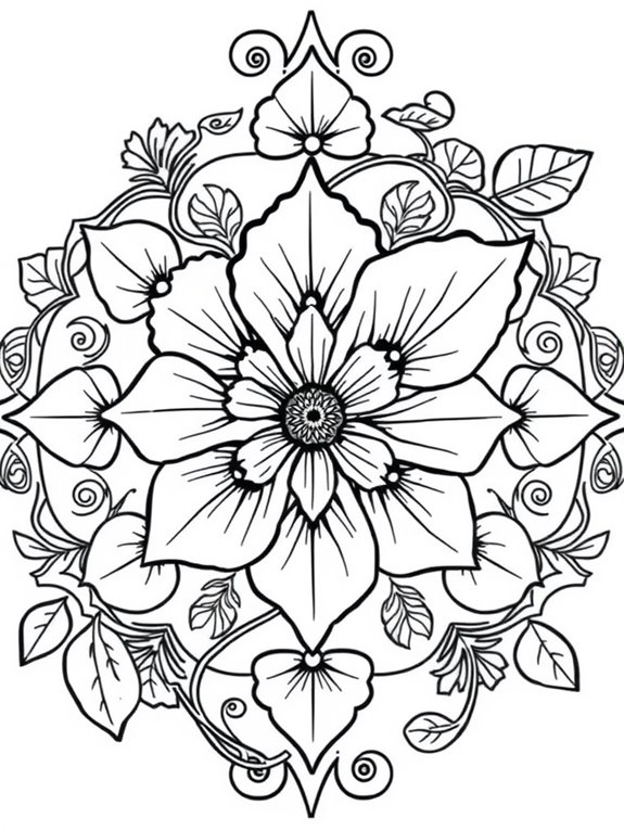 morning glory mandala design