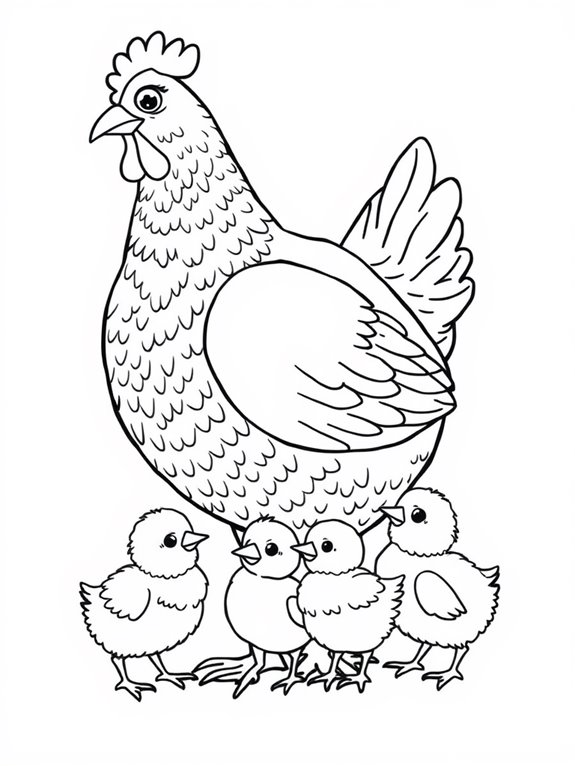 mother hen with chicks