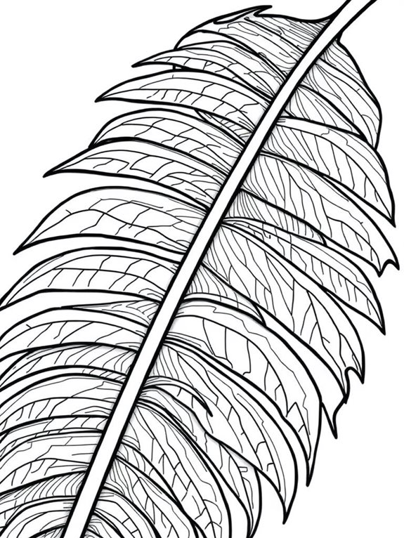 palm leaf coloring page