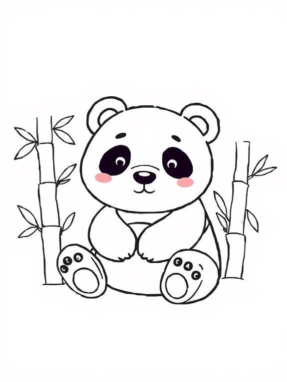 pandas coloring page fun