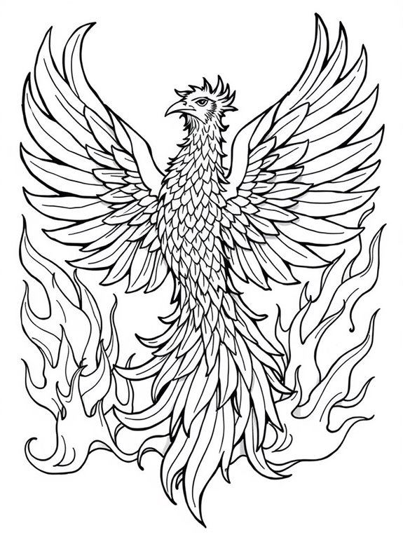 phoenix rising from fire