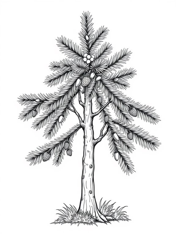 pine tree coloring activity