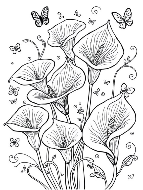 playful calla lilies art