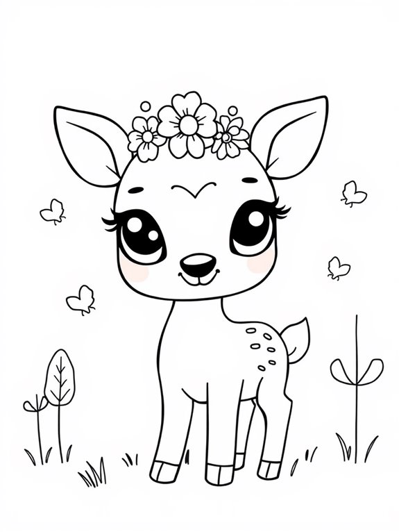 playful chibi deer design