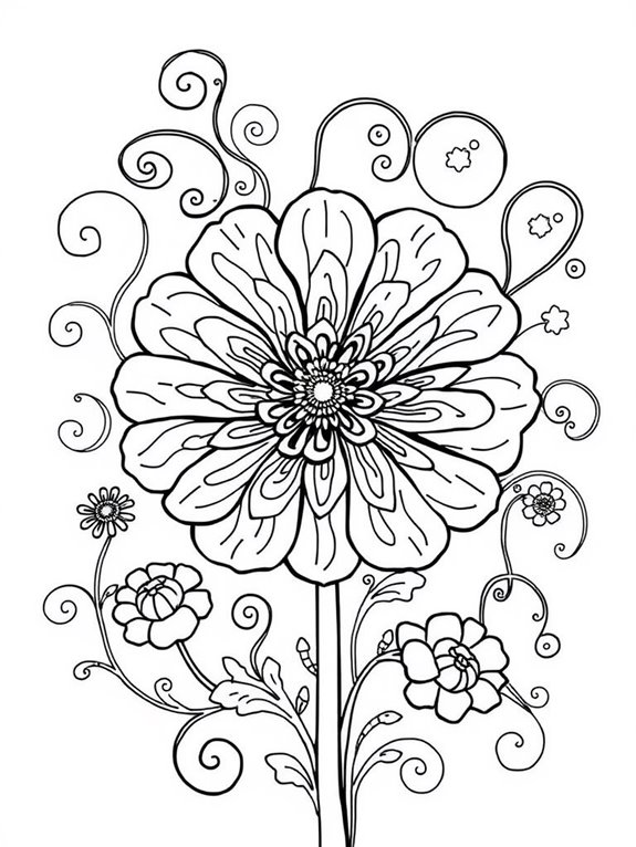 playful marigold flower design