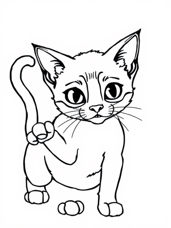 playful siamese cat coloring