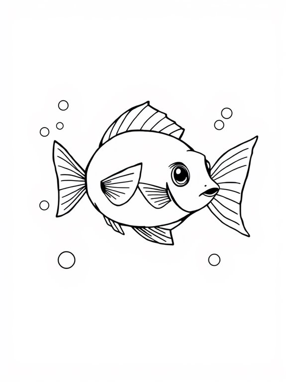 playful swimming angelfish illustration