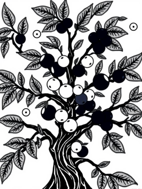 plum tree coloring page