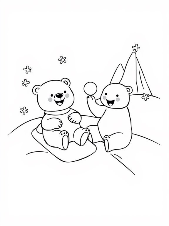 polar bears coloring fun