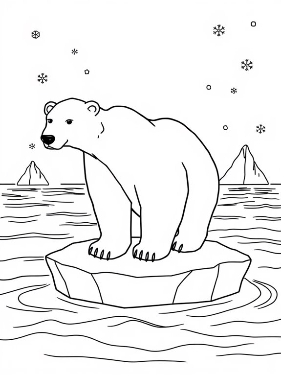 polar bears coloring page