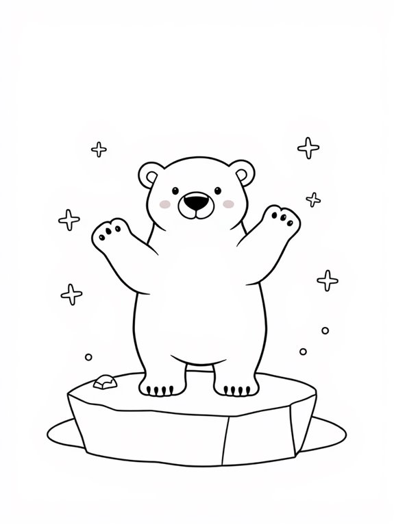 polar bears coloring page