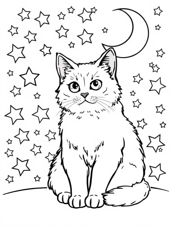 ragdoll cat with stars