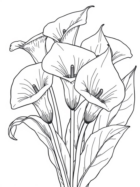 realistic calla lilies illustration