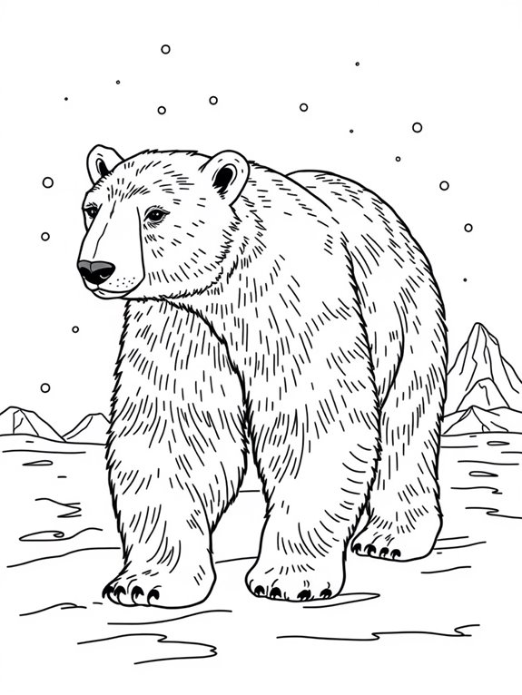 realistic polar bear illustration