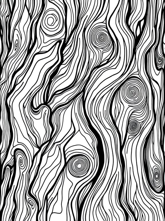 redwood bark texture illustration