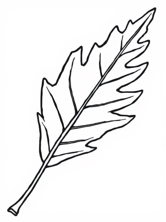 redwood leaf coloring page