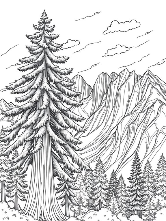 redwood trees mountain scenery