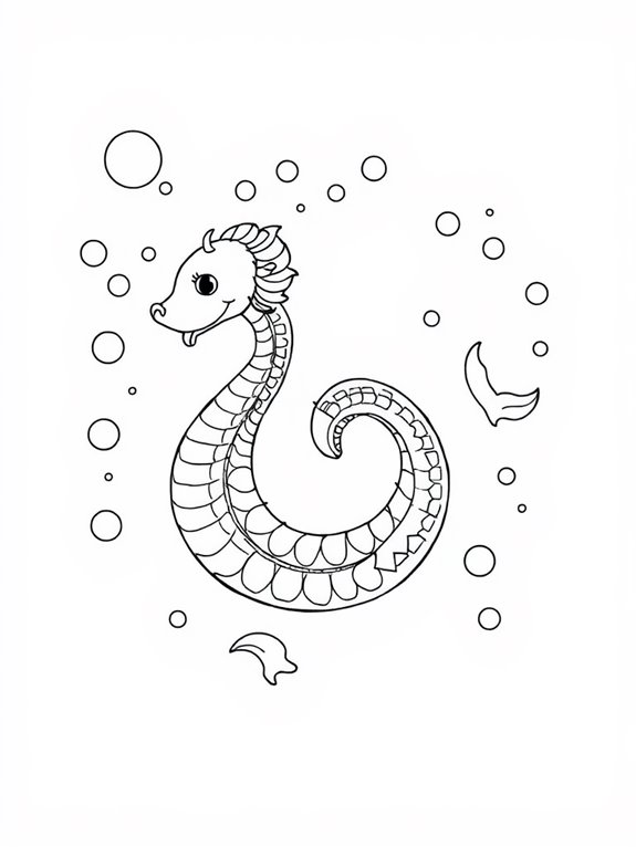 sea serpent coloring page