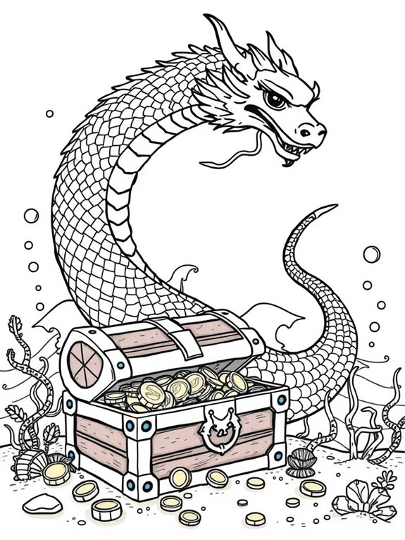 serpent guarding treasure chest