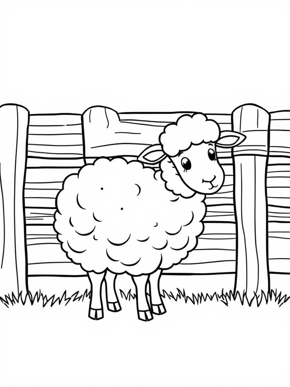 sheep behind a fence