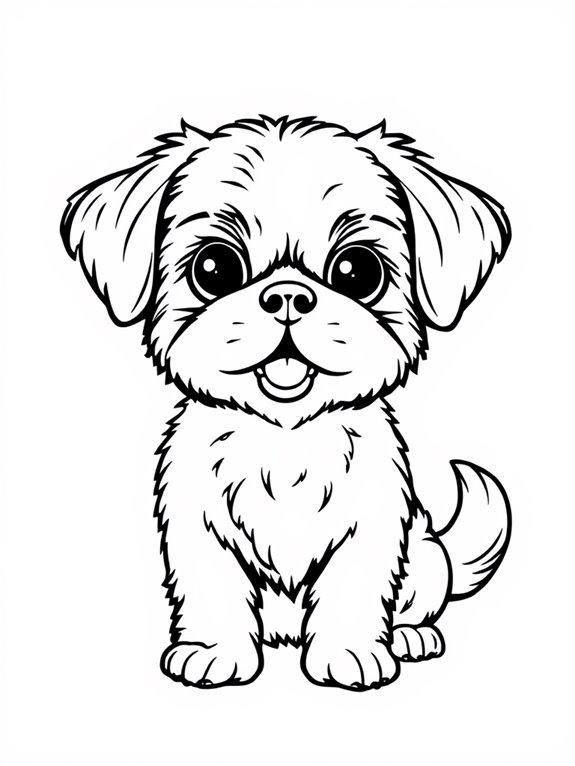 shih tzu coloring page