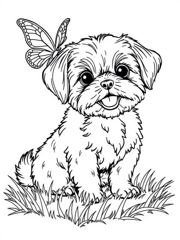 shih tzu with butterfly