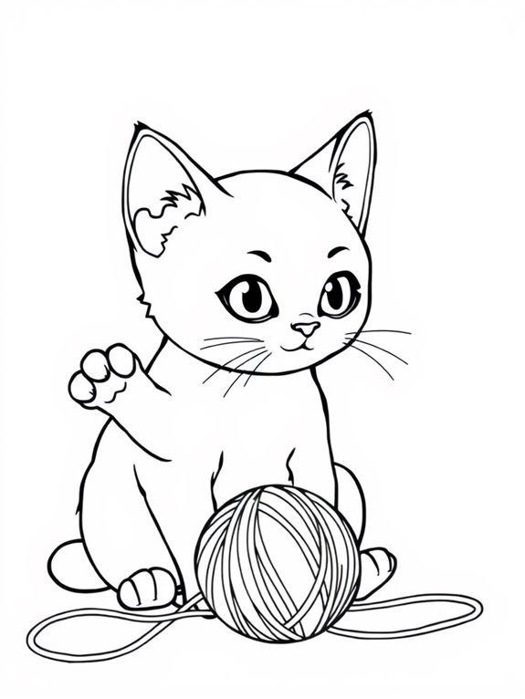 siamese cat with yarn