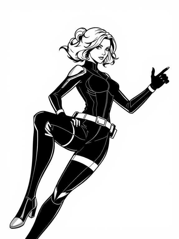 simple black widow design