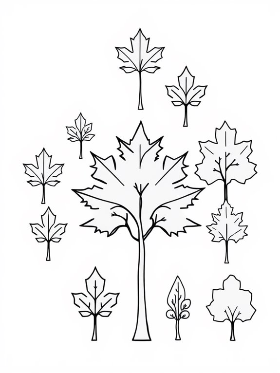 simple maple trees illustration