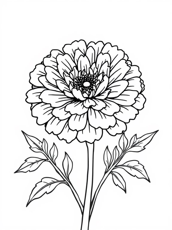 simple marigold coloring activity