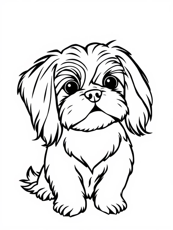 simple shih tzu silhouette