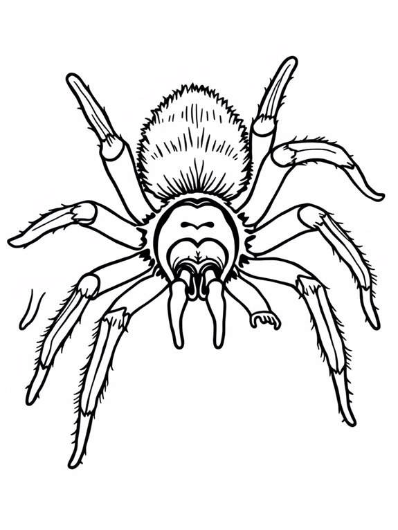 simple tarantula coloring page