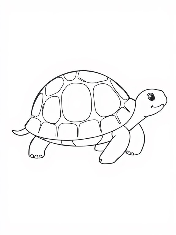 simple tortoise coloring outline