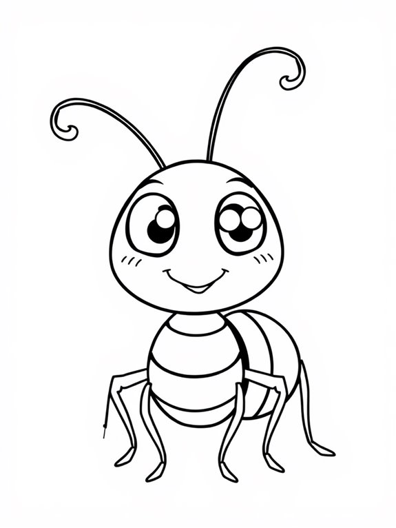 smiling fire ant illustration