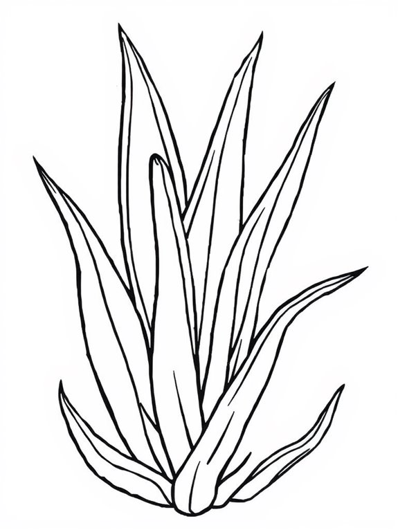 snake plant coloring page