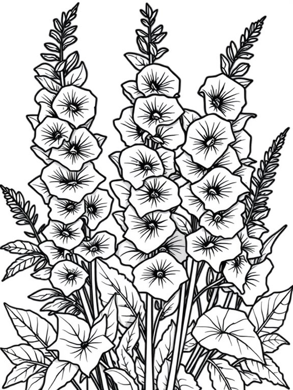 snapdragon flower coloring page