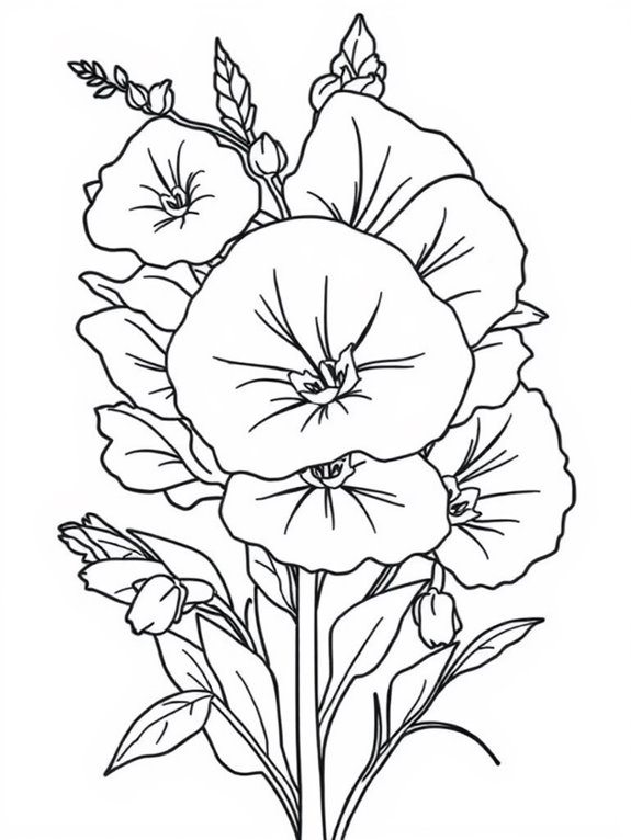 snapdragons coloring page design