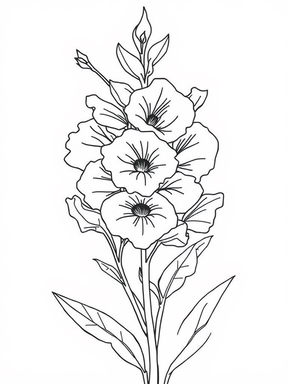 snapdragons coloring page design