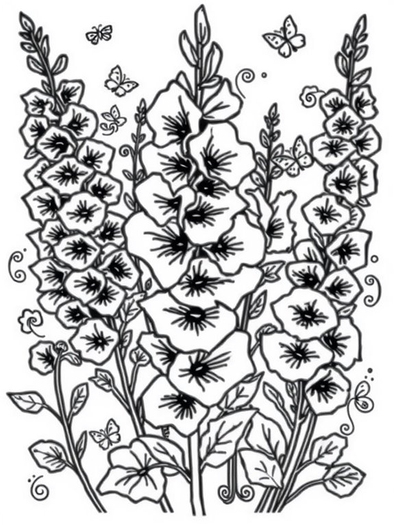 snapdragons coloring page fun