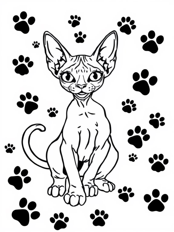 sphynx cat coloring activity