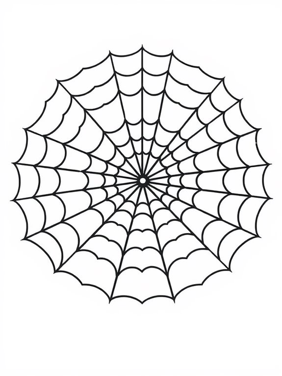 spider web coloring page