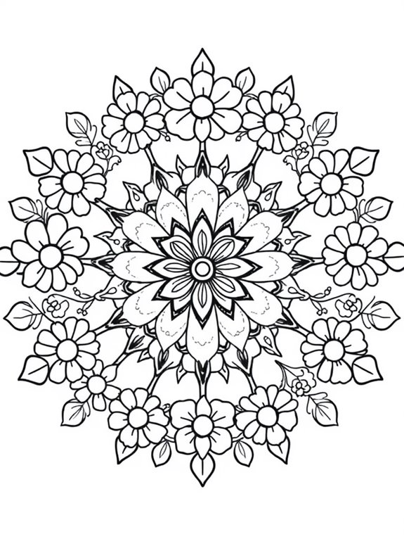 spring flower mandala design